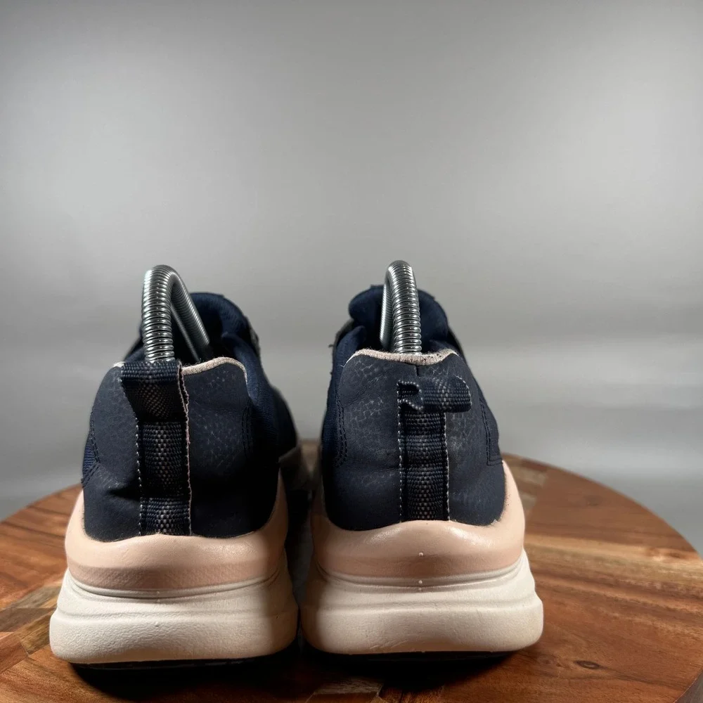 Skechers DLux Walker Womens 8 Navy Relaxed Fit Memory Foam Sneakers 179158BJ